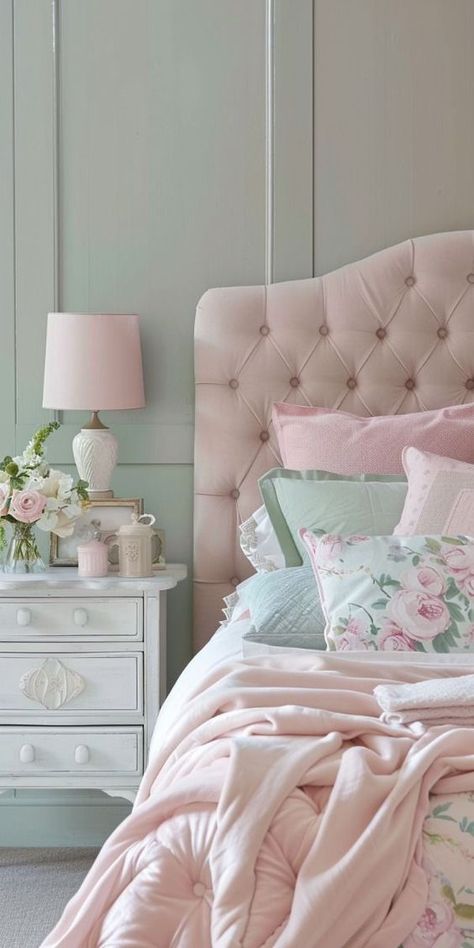 Light Pink Girls Bedroom, Pink Girls Bedroom Ideas, Smart Bedroom Ideas, Pink Girls Bedroom, Pink House Interior, Smart Bedroom, Fancy Bedroom, Pastel Bedroom, Design Hacks