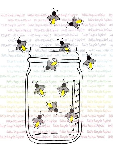 Firefly Drawing, Firefly Painting, Firefly Tattoo, Jar Image, Lightning Bugs, Sheep Crafts, Bug Tattoo, Witch Tattoo, Phonics Games