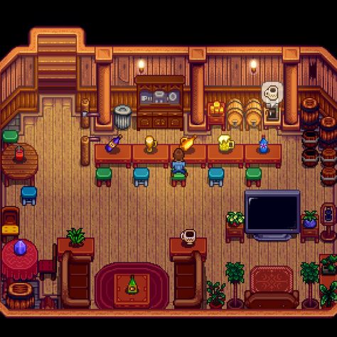 Cellar 2 - Stardew Valley Design Stardew Valley Basement Design, Stardew Valley Cellar Design, Stardew Valley Bedroom Ideas, Stardew Valley Decor, Stardew Decor, Stardew Valley Design, Stardew Ideas, Cabin Storage, Stardew Valley Layout