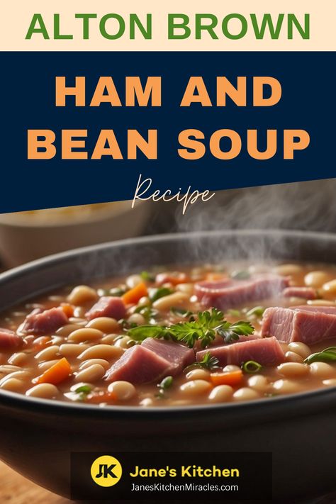 Bowl of ham and bean soup steaming Bean Soup With Ham Bone, Ham And Bean Soup Recipes, Ham And Bean, Bean Soup Recipe, Brown Recipe, Ham Bone, Ham Soup, Ham And Beans, Ham And Bean Soup