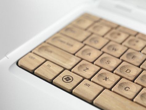 Wooden Keyboard, Le Manoosh, Philippe Starck, Sustainable Living, Tech Gadgets, Wood Design, Beautiful Photography, Cool Gadgets, Industrial Design