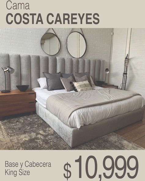 @casacolomosoficial on Instagram: “UN MUST!!!! En solo $10,900 base y cabecera KING SIZE ... Ven por tu cama✨Costa Careyes✨ la que todos los Interioristas y arquitectos…” Cama King Size, Cama King, King Size, Bed, On Instagram, Furniture, Instagram, Home Decor, Home Décor