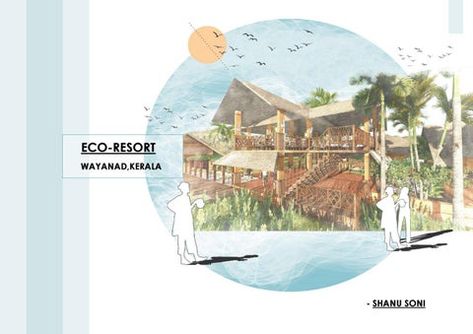 Eco Resort Architecture, Architectural Thesis, Block Plan, Eco Resort, Resort Architecture, Hills Resort, Landscape Elements, Lighting Plan, Deck Plans