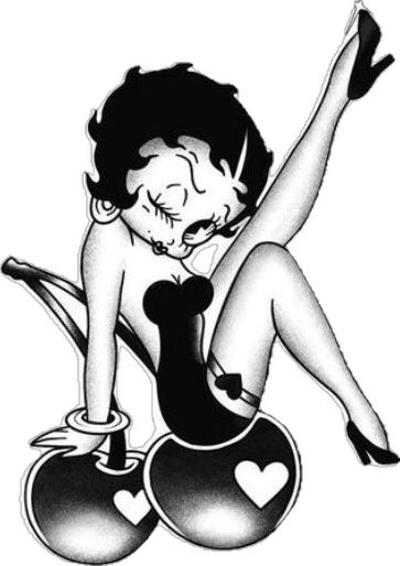 Old Betty Boop, Betty Boop Room Ideas, Betty Boop Chicano Art, Betty Boop Clipart, Black Betty Boop Tattoo, Betty Boop Tattoo Vintage, Black Betty Boop Aesthetic, Betty Boop Wallpapers Vintage, Betty Boop Sketch