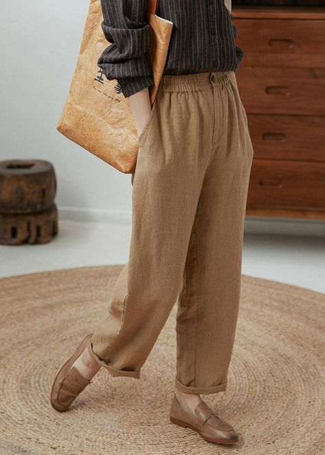 Cotton Pants Outfit, Trousers Women Outfit, Khaki Pants Outfit, Cotton Pants Women, Trouser Outfit, Women Trousers, Trouser Pants Women, Loose Outfit, Spring Women