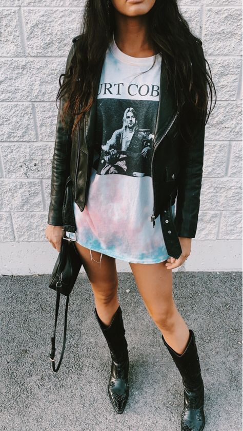 Boho Rocker Chic Style, Boho Rocker Chic, Casual Edgy Outfits, Rocker Chic Outfit, Vegas Outfit, Fall Attire, Nashville Outfits, Causal Outfits, Tumblr Outfits