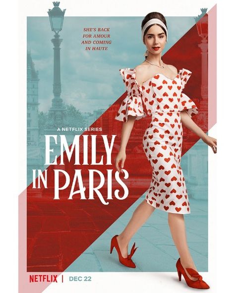 Emily In Paris on Instagram: “Bonnes fêtes de fin d'année 🎄🎁” Emily In Paris Season 3, Emily In Paris Lily Collins, Emily In Paris Style, Emily In Paris Outfits, Hollywood Poster, Paris Poster, 3 Movie, Emily In Paris, Paris Outfits