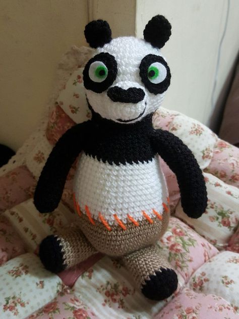 Kung Fu Panda Kung Fu Panda, Kung Fu, Crochet Hats, Amigurumi, Hats, Crochet, Fictional Characters, Art