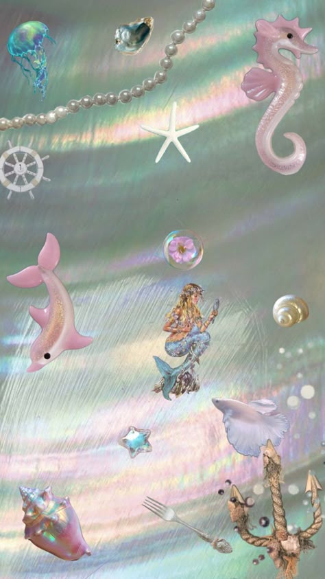 Sea Pink Aesthetic, Pink Model Aesthetic, Pink Mermaidcore, Siren Character, Mermaid Core Aesthetic, Ocean Dolphins, Y2k Mermaid, Cariba Heine, Pearl Wallpaper