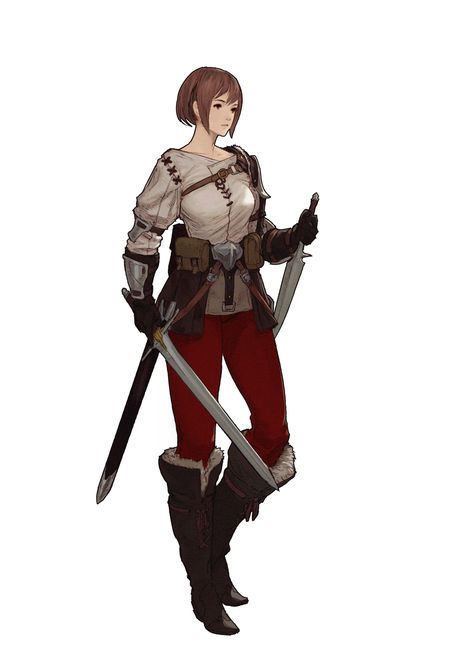 ArtStation - Swordsman, Sonech . Female Swordsman, Anime Warrior, Ghost In The Shell, Dnd Characters, Character Portraits, Fantasy Character Design, Game Character, Character Design Inspiration, Swords