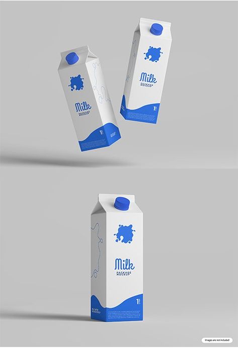 Milk Carton Photoshoot, Milk Carton Reference, Paper Milk Carton Template, Milk Carton Template, Dairy Brands, Carton Design, Milk Packaging, Mockups Free, Film Props