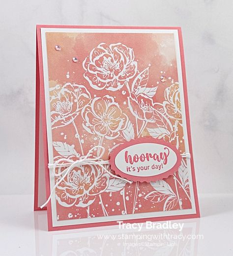 Hello Irresistible, Irresistible Blooms, Easy Greeting Cards, Designer Paper Cards, Homemade Birthday Cards, Stampin Up Catalog, Designer Series Paper, Flower Stamp, Stamping Up Cards