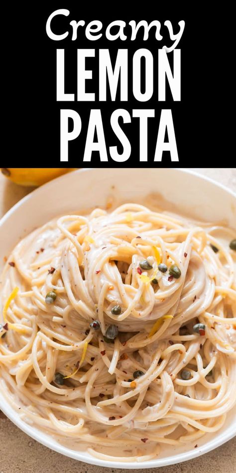 📋Creamy Lemon Pasta (Pasta al Limone) Creamy Lemon Pasta Recipes, Lemon Artichoke Pasta, Lemon Pasta Sauce, Lemon Butter Sauce Pasta, Pasta With Lemon Sauce, Creamy Lemon Pasta, Lemon Pasta Recipes, Artichoke Pasta, Cream Pasta