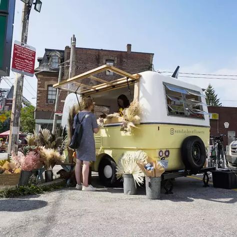 Mobile Flower Shop, Sunday Love, Toronto Restaurants, Flower Truck, Boutique Decor, Flower Bar, Mobile Shop, Floral Shop, Fresh Cut