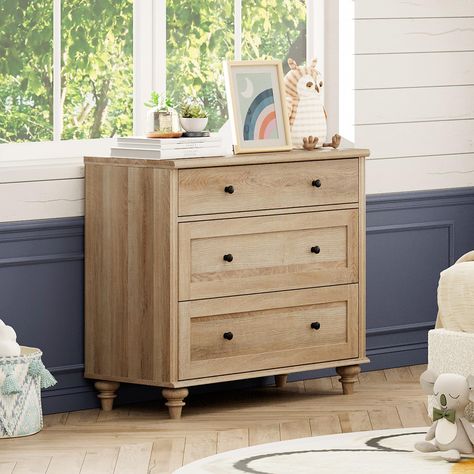 PRICES MAY VARY. 【Convenient & Versatility】The 3 drawer dresser is very classic and elegant which blends in easily with any decor. It is ideal as a kids dresser, storage cabinet or as a console table. You can place it in the bedroom, hallway, living room, baby room, office and more. Overall Dimension: 33.9''L×15.7''W×30.9''H 【Ample Storage Space】Featuring 3 deep drawers, the oak dresser is great to organize your clothes, blankets, etc. The bedroom dresser maximizes the vertical storage space whi Bedroom Dresser Organization, Small Dressers, Wide Chest Of Drawers, Wooden Closet, Baby Dresser, Small Dresser, Oak Dresser, Dresser For Bedroom, 3 Drawer Dresser