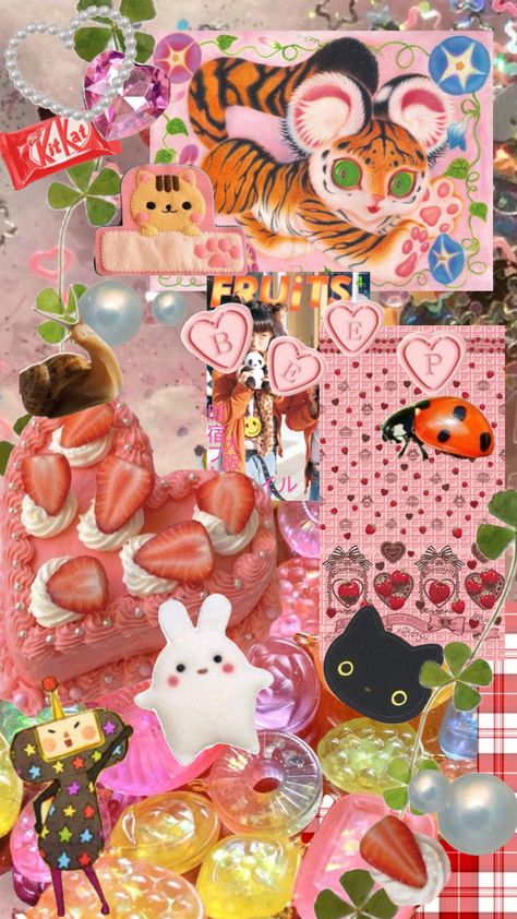 New wallpaper #harajuku #fruits #fruitsmagazine #cute #sweet #colorful #cuteaesthetic #wallpaper #wallpaperaesthetic Harajuku Wallpaper, Fruits Magazine, Wall Collage Decor, 1% Wallpaper, New Wallpaper, Wall Collage, Pretty Wallpapers, Cute Wallpapers, Phone Wallpaper