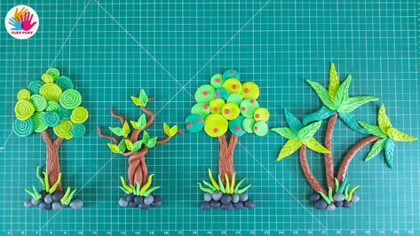 Clay trees ideas for kids, Coconut clay tree for kids with easy steps. Clay Projects Kids, Clay Modelling For Kids, Kids Clay Projects, Super Clay, How To Make Trees, Clay Activity, Clay Art For Kids, Clay Tree, Trees For Kids