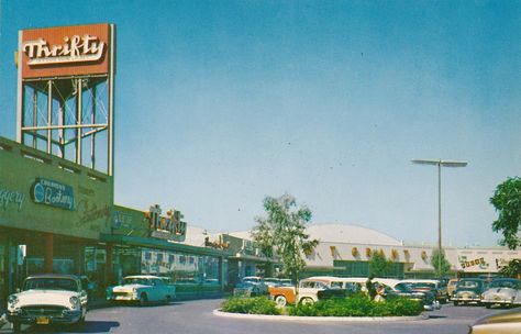 https://flic.kr/p/K3hu78 | Woodside Plaza with Thrifty Sign - Redwood City, CA | Back of postcard reads:  WOODSIDE PLAZA New complete Shopping Area in Suburban District west of Redwood City - near Woodside, Calif.  Color photo by Hilt Hansen Back Of Postcard, Redwood City, Color Photo, Open Road, Retro Futurism, Life Photo, Real Beauty, San Francisco Bay Area, Street Scenes