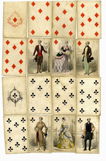 Victorian Playing Cards, Medieval Playing Cards, Drawing Dead, Historical Accessories, 19th Century Dress, Court Cards, Playing Cards Art, Century Dress, Playing Cards Design