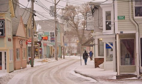 Snowy Street, Christmas Town, New Year's Day, Winter Aesthetic, Pretty Places, Winter Scenes, Winter Time, Small Town, Winter Christmas