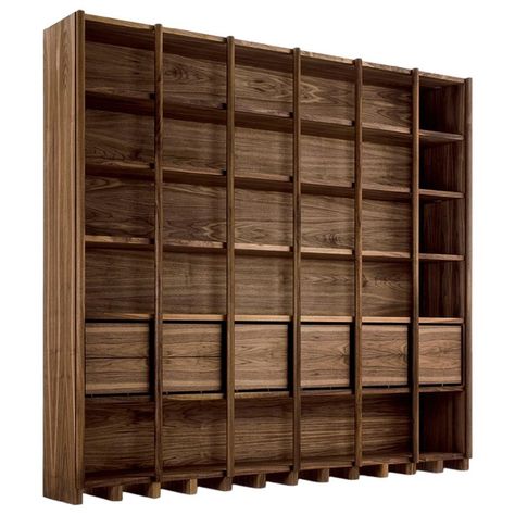 Bookcase Library, Modular Shelves, French Bookcase, Lake Houses Exterior, Walnut Bookcase, Living Room Wall Units, Bookcases For Sale, Walnut Shelves, Library Bookcase