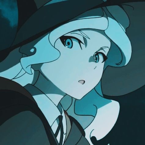 Diana Cavendish Pfp, Witch Academia Aesthetic, Diana Icon, Diana Cavendish, My Little Witch Academia, Little Witch Academia, Blue Haired Girl, Anime Witch, Witch Doctor