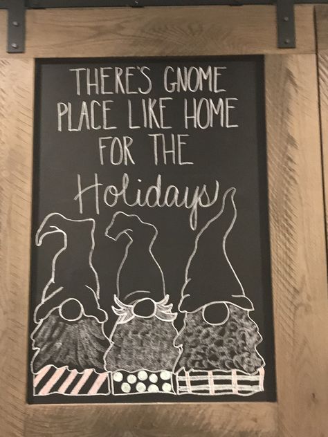 Chalkboard Gnome, December Chalkboard Ideas, Chalk Wall Christmas Ideas, Santa Claus Chalkboard Art, Christmas Chalkboard Art Funny, Dear Santa Chalkboard Sign, Eraser Art, Spring Chalkboard, Gnome Paint