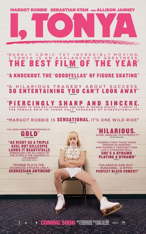 The critics have spoken, "I, TONYA is the best film of the year!" Don't miss this wickedly dark and funny film starring Margot Robbie as Tonya Harding. Opens Toronto exclusively on December 22, additional cities across Canada January 5th! Triple Axel, I Tonya, Tonya Harding, Fritz Lang, Ice Skater, Movies Worth Watching, I Love Cinema, Movie Poster Wall, Movie Posters Design