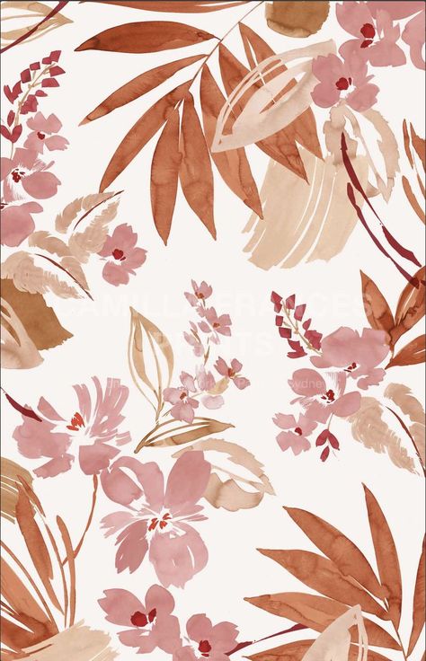 Camilla Frances, Deco Floral, Print Inspiration, Print Trends, Block Printing Fabric, Watercolor Pattern, Fractal Art, Flowers And Leaves, Surface Pattern Design