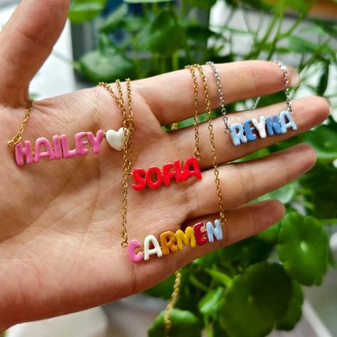 Just found this amazing item on AliExpress. Check it out! $15.98 | Dopamine Custom Enamel Bubble Letter Pendant Happy Necklace Colorful Custom Bubble Letter Name Jewelry For Women Gift for Girl Bubble Letter, Name Necklaces, Necklace Colorful, Bubble Letters, Name Jewelry, Letter Pendants, Colourful Necklace, Jewelry For Women, Gifts For Girls