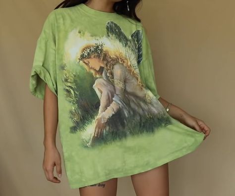 Hitomi Mochizuki Outfits, Fairy Tshirt, Hitomi Mochizuki, Oversize Tshirt, Mountain Tshirt, Oversized Tshirt, The Mountain, Fashion Inspo Outfits, Tshirt Dress