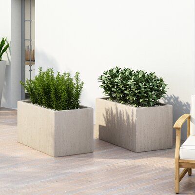 Concrete Planter Boxes, Outdoor Planter Boxes, Rectangle Planters, Lightweight Concrete, Rectangular Planters, Patio Planters, Patio Style, Concrete Planter, Front Patio