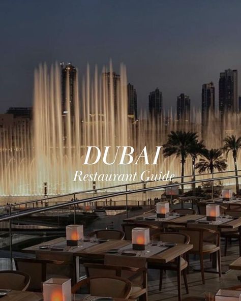 dubai mall restaurant with view of the fountain Dubai Restaurant, Dubai Guide, Restaurants In Dubai, Dubai Travel Guide, City Of Gold, Dubai Food, Palm Jumeirah, Visit Dubai, Restaurant Guide