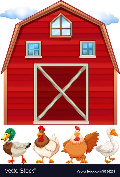 Farm Animals Vector, Preschool Zoo Theme, Farm Cartoon, Farm Animal Cakes, Birdhouse Craft, Barn Pictures, Animal Printables, Farm Cake, Barn Animals