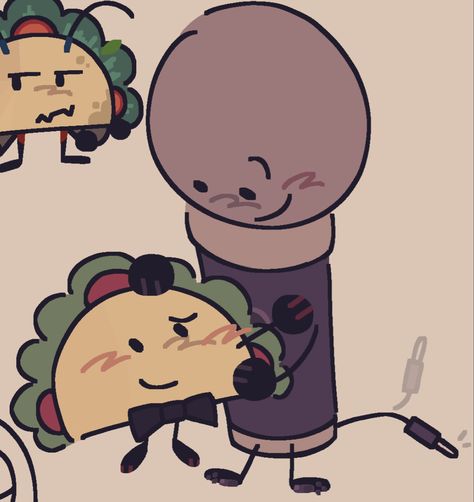 Inanimate insanity taco hugging microphone Taco X Microphone Ii, Taco Ii Fanart, Microphone Ii Pfp, Tacomic Ii, Taco Ii Pfp, Taco And Microphone Ii, Taco Inanimate Insanity, Taco X Microphone Inanimate Insanity, Soap X Microphone Inanimate Insanity