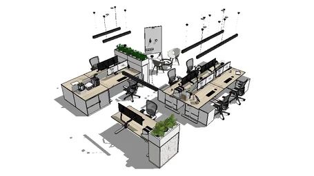 Poowanut T. | 3D Warehouse Office 3d Warehouse, 3d Warehouse Sketchup Furniture, Warehouse Plan, Table Sketch, Office Cube, Workstations Design, Office Warehouse, Ceo Office, Warehouse Office