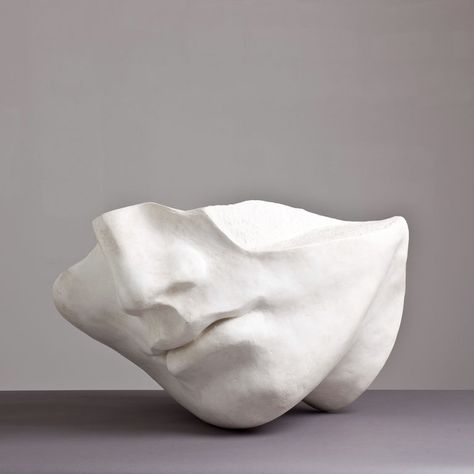 A 1980s Overlife sized Plaster Sculpture of a Face | From a unique collection of antique and modern sculptures at https://www.1stdibs.com/furniture/decorative-objects/sculptures/ Half Face Sculpture, Carved Plaster Sculpture, Plaster Of Paris Sculpture Carving, Sculpting A Face, Plaster Of Paris Sculpture, Plaster Carving, Face Sculpture, Body Cast, Antique Sculpture