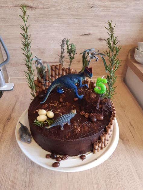 Dino Torte zum 6Geburtstag Dino Torte, Dino Cakes, Dino Birthday Cake, Number Birthday Cakes, Dino Cake, Dinosaur Birthday Cakes, Birthday Party Snacks, Fantasy Cake, Dino Birthday Party