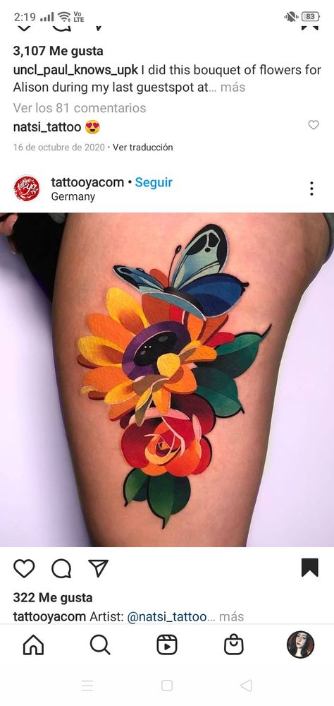 Lineless Tattoo, Bright Flower Tattoos, Tattoo Cuff, Aurora Tattoo, Graphic Tattoo, Colour Tattoo, Flash Ideas, Tattoo Color, Japan Tattoo Design