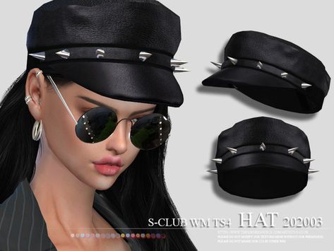 TSR - S-Club Sims 4 Cc Beanie, Y2k Hat, Cc Hats, San Myshuno, Sims 4 Tsr, Pelo Sims, Sims 4 Cc Folder, Sims Ideas, Sims 4 Characters