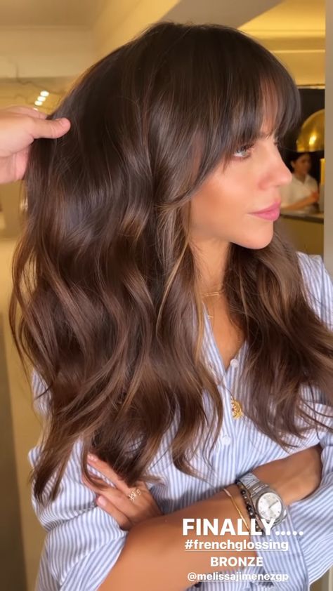 Brunette Bronze Highlights, Chocolate Brown Hair Color Medium Length, Autumn Hair Colors For Brunettes 2023, Level 5 Golden Brown Hair, Balayage Hair Hazelnut, Hair Colours For Pale Skin Brown Eyes, Level 7 Chocolate Brown Hair, Different Brunette Shades, Medium Maple Brown Hair Color