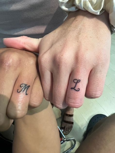 #tattoo #fingertattoo #initialtattoo #fingertattoo #lasvegas #lasvegastattoos Initial Ring Finger Tattoo, Initial Tattoo On Ring Finger, Finger Tattoo Initial, L Tattoo, Ring Finger Tattoos, Initial Tattoo, Ring Tattoos, Initial Ring, Tattoo Lettering