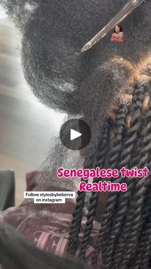 Knotless Braid Tutorial, Knotless Braid, 50k Views, Senegalese Twist, Twist Style, Braid Tutorial, Video Credits, Hair Transformation, Protective Styles