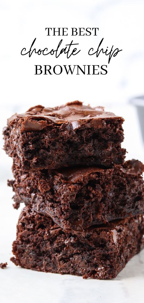 Easy Homemade Dark Chocolate Brownies #brownies #chocolate #dessert Easy Homemade Brownies, Chewy Brownies Recipe, Homemade Brownies Easy, Homemade Dark Chocolate, Best Brownie Recipe, Brownies Recipe Homemade, Chocolate Chip Brownies, Dark Chocolate Brownies, Brownies Chocolate