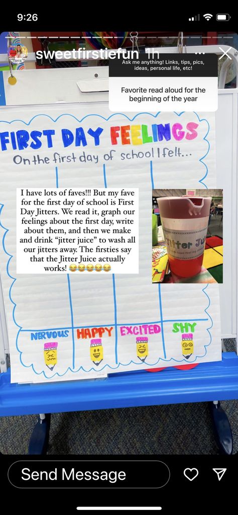 First Day Jitters How Im Feeling Anchor Chart, 1st Day Jitters Activities, Jitter Juice Anchor Chart, First Day Jitters Activities Preschool, 1st Grade First Week Of School, First Day Jitters 2nd Grade, First Day Jitters Kindergarten, First Day Jitters Anchor Chart, First Day Jitters Activities 1st