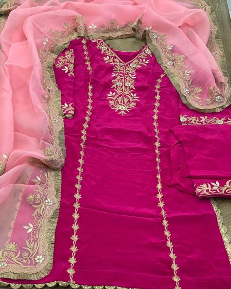 All types of Customization are avilable(Sizes,colors,fabrics). Whatsapp no.:-77400-72476 #punjabisuits #designersuits #embroiderywork #handwork #chakwe_suit #punjabisuits #punjabisuitsboutique #punjabisuitswag #punjabisuit #designersuits #designersuit #ontariocanada #brampton #torontowedding #canada #uk #usa #australia #italy #singapore #newzealand #germany #designerboutique #designercollection #designerclothes #designerwear #designerfashion #designeroutfits #shippingworldwide #weddingday Punjabi Suit Colors Women, Pitten Work Suits, Punjabi Suit Combination, Punjabi Suit Color Combinations, Designer Suits For Wedding, Punjabi Dress Design, New Suit Design, Suit Punjabi, Punjabi Suits Designer Boutique