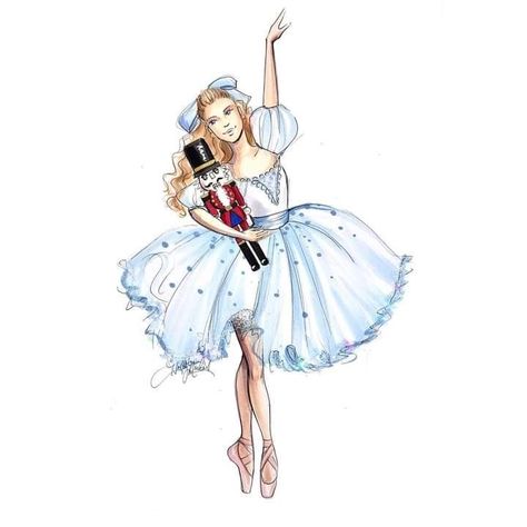 Nutcracker Ballerina Drawing, Nutcracker Christmas Card, Ballet Illustration, Ballerina Illustration, Ballet Drawings, Ballerina Drawing, Ballet Painting, Ballet Art, Cute Christmas Wallpaper