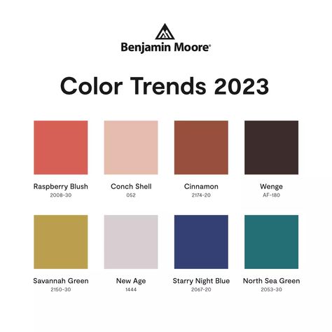 Shingle Colors, Trending Paint Colors, 2023 Color, Color Personality, Benjamin Moore Colors, Benjamin Moore Paint, Rustic Colors, Color Of The Year, New Wall