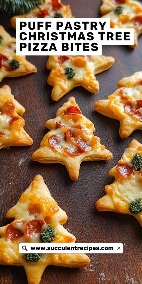 Make your holiday gatherings extra special with these Easy Puff Pastry Christmas Tree Pizza Bites! Simple to make and packed with delicious cheesy goodness, they’re a holiday hit. Puff Pastry Pizza Christmas Trees, Pizza Pastry Puffs, Puff Pastry Recipes Christmas Tree, Snacks With Puff Pastry, Christmas Tree Ravioli, Christmas Party Food Puff Pastry, Christmas Tree Pizza Appetizers, Veggie Pizza Christmas Tree, Puff Pastry Christmas Tree Savory