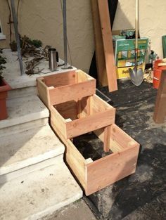 Deck Planter Boxes, Deck Landscaping, Deck Planters, Deck Steps, Deck Designs Backyard, Deck Stairs, Front Deck, Porch Steps, Decks Backyard